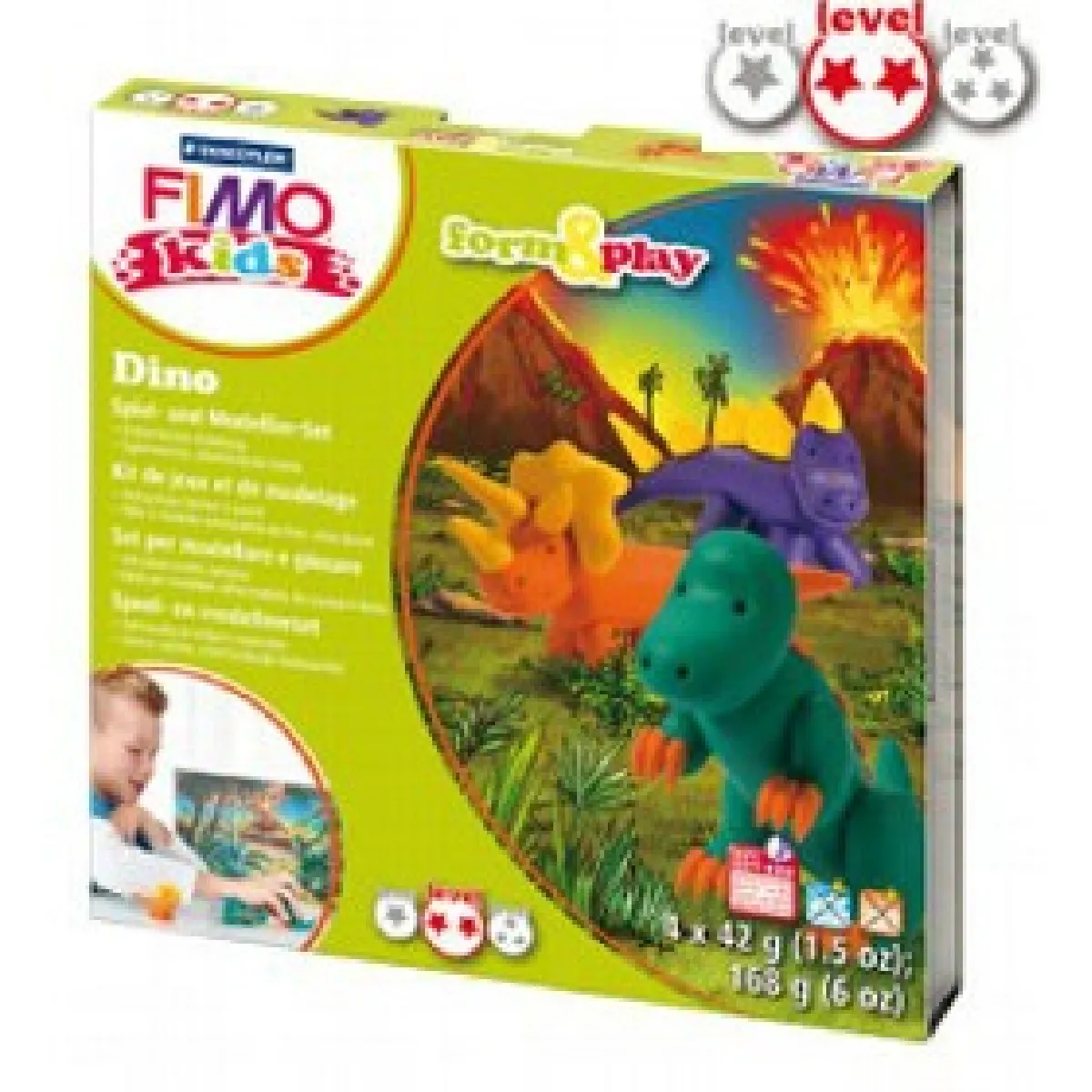 GENERIQUE - Kit Fimo KIDS - Set de modelage Dinosaures - Image 3