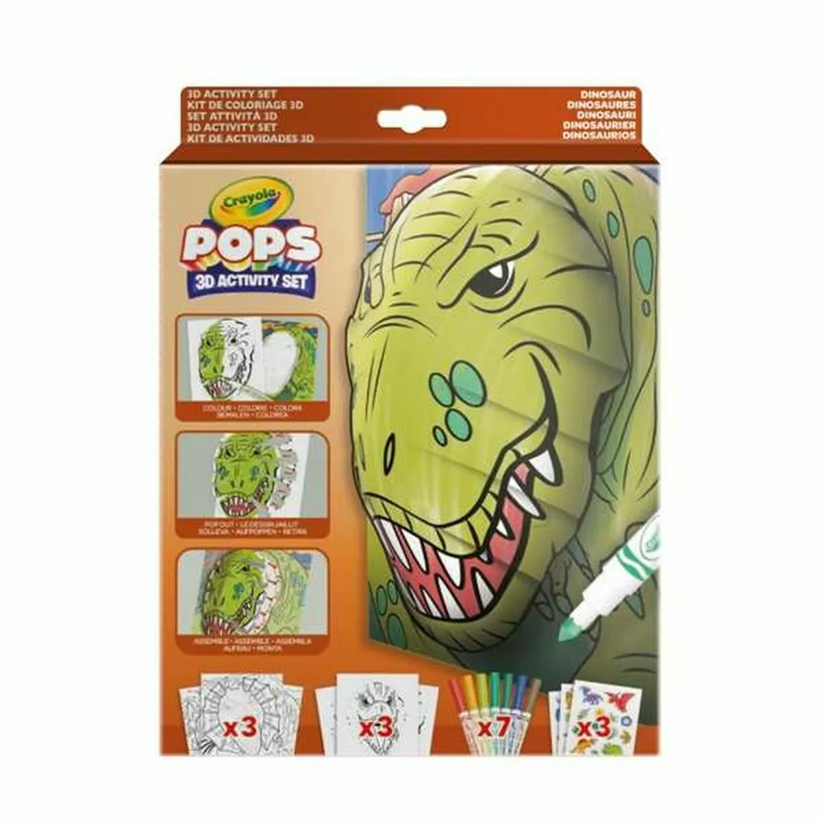 Crayola - Kit de dessin 3D POPS - Dinosaures - Image 3