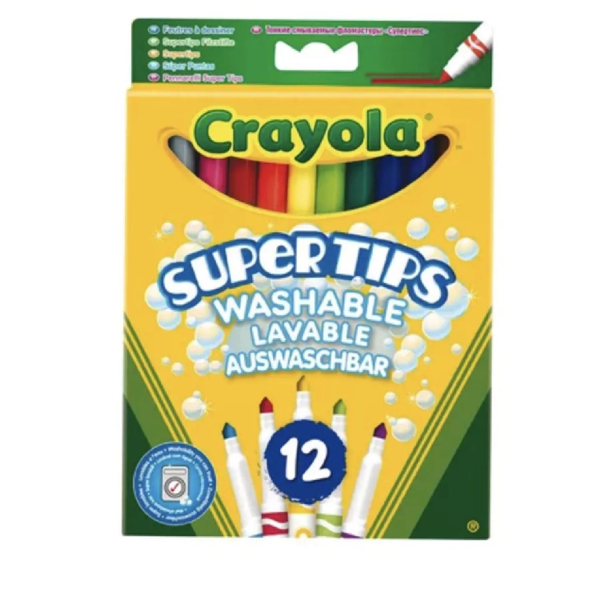 Crayola Jaune Feutres Lavables : 12 Couleurs Vives Pour Dessiner Et Écrire - Neuf - Image 4