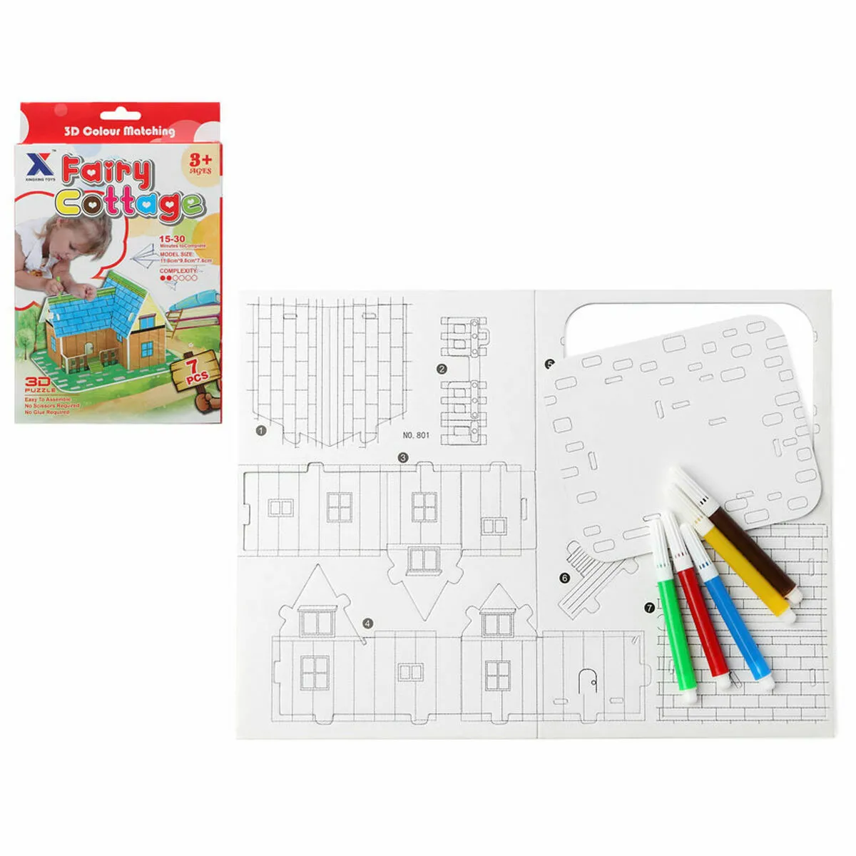 Bigbuy Puzzle 3D à colorier pour enfants Bigbuy Puzzle 3D à colorier pour enfants