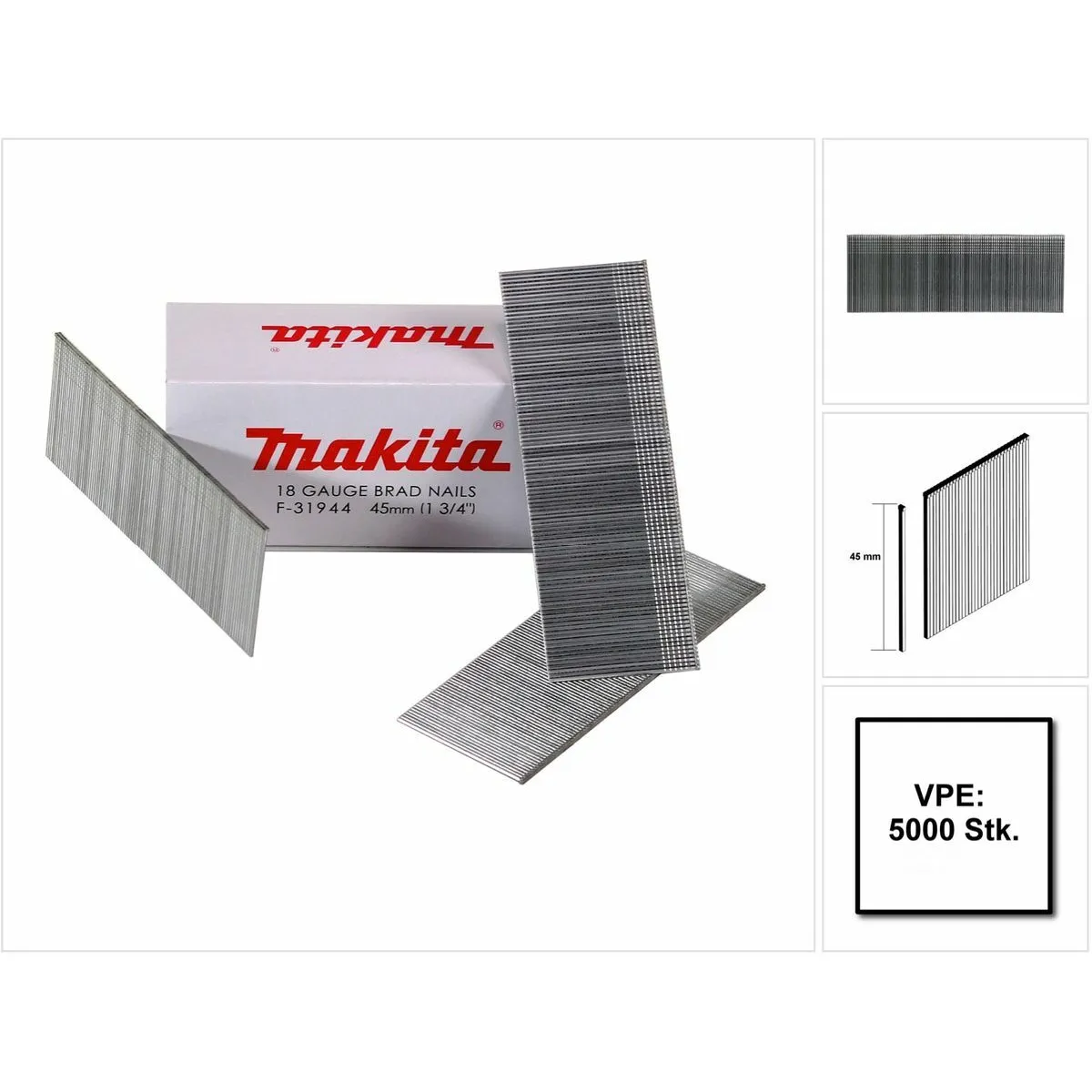 Makita Clous à tête homme Galvanisés 5000 pcs