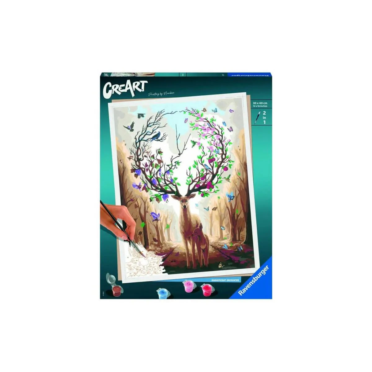 Peinture par numéros CréArt : cerf magique Ravensburger Jeux France - vue 2