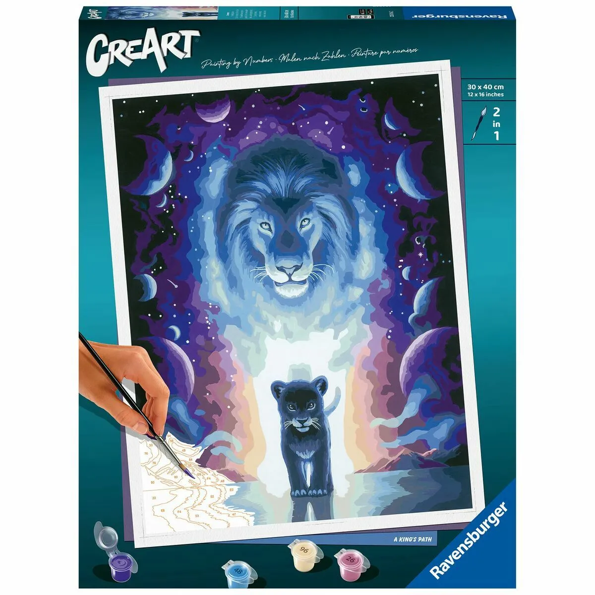 Peinture par numéros CréArt : Lion Ravensburger Jeux France - vue 2