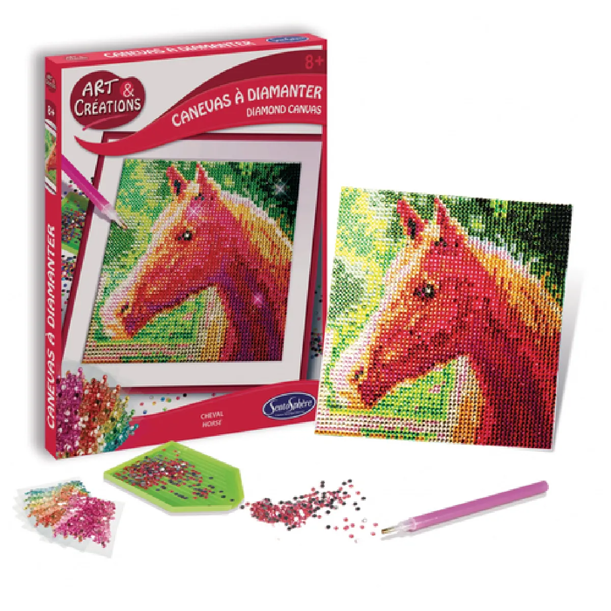 Non Communiqué Canevas À Diamanter Art & Créations : Cheval Sentosphère - Image 3