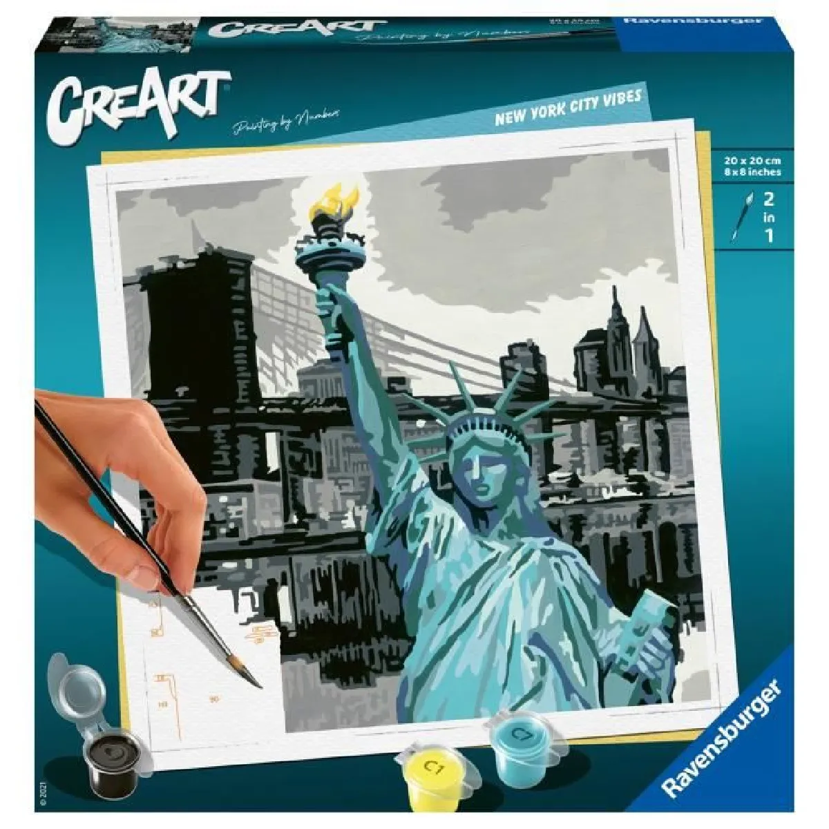 CreArt Peinture au numéro : Carré New York City Ravensburger Jeux France - vue 2