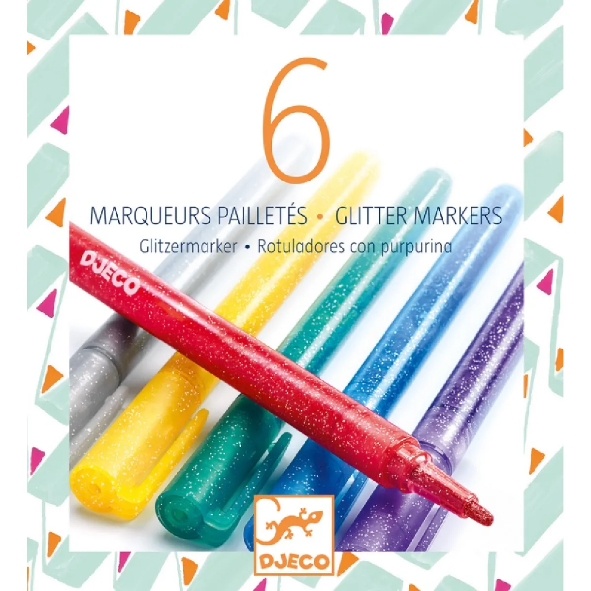 Djeco 6 Marqueurs Pailletés - Image 3