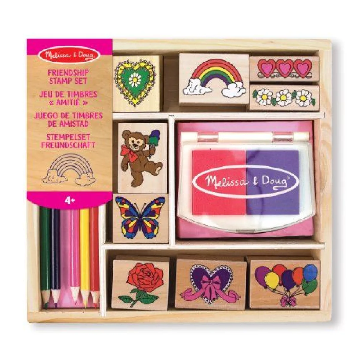 Melissa & Doug Coffret Tampons Bois - 14 Pièces