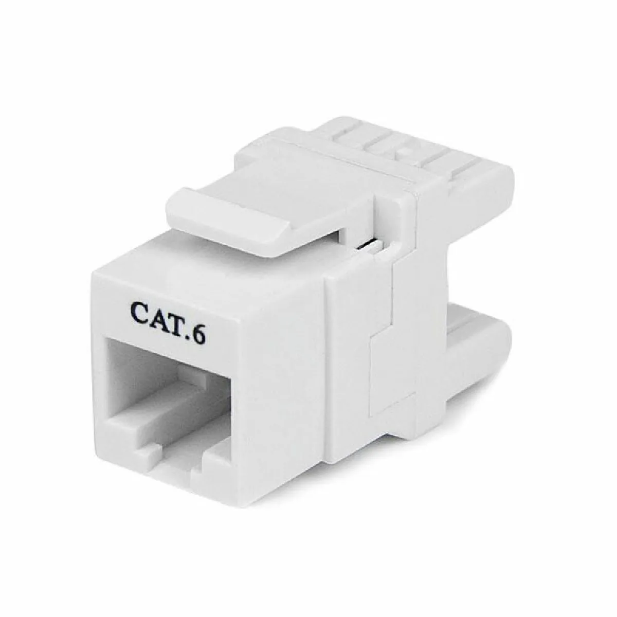 Startech 180&deg; Cat 6 Keystone Wall Jack Blanc