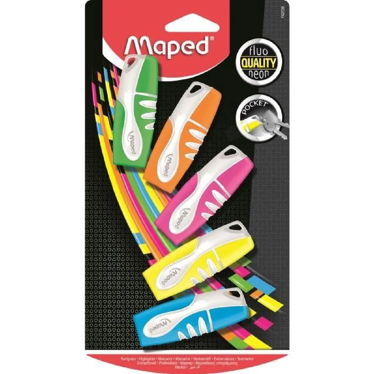 Maped Pochette 6 Surligneurs Peps Fluo