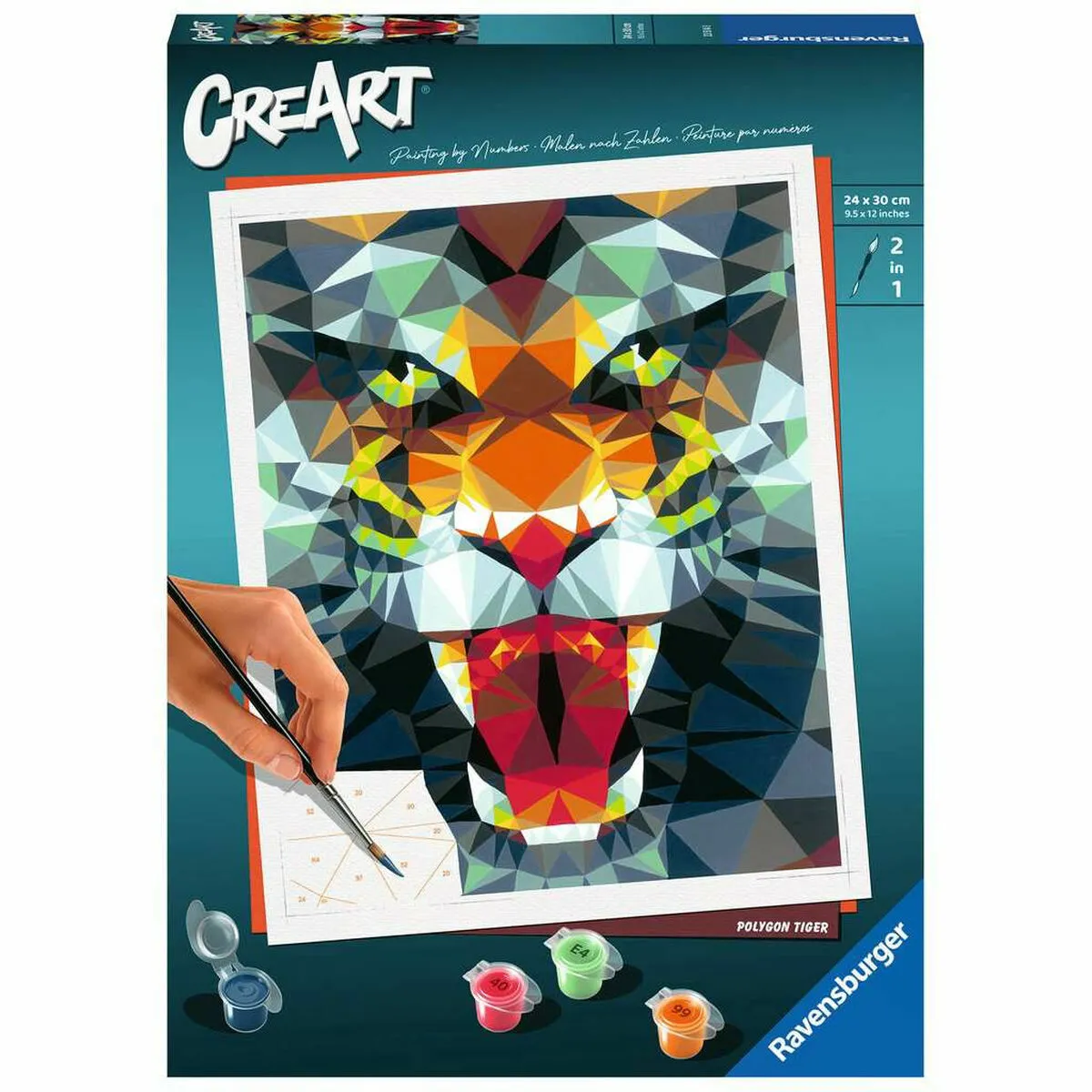 Ravensburger Dessins Polygon Tiger 24 x 30 cm