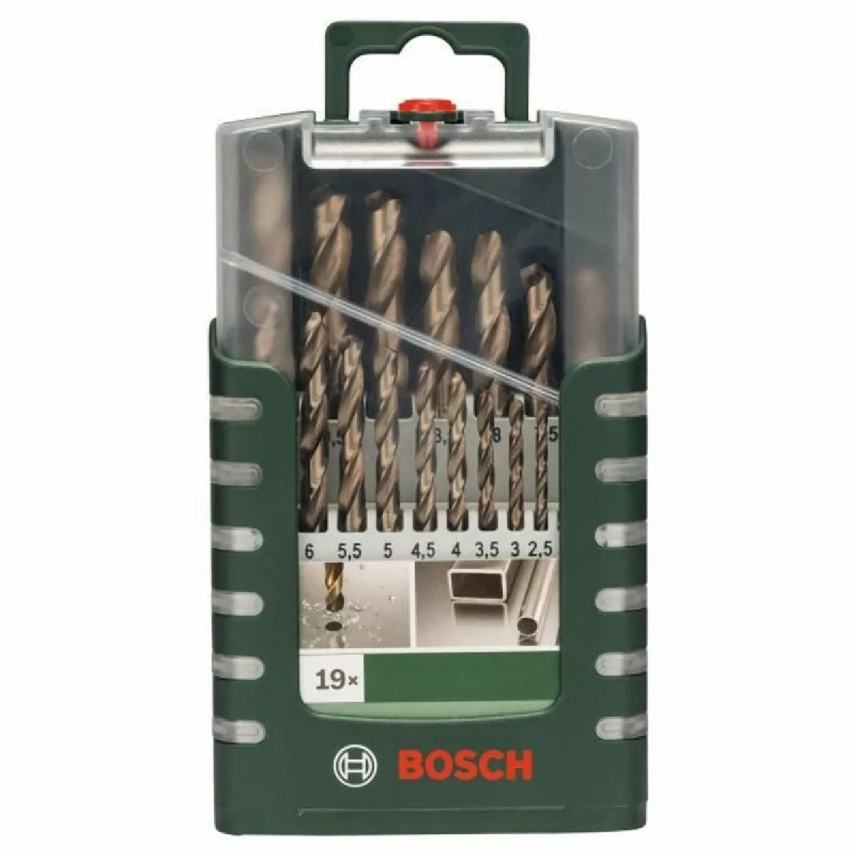 Set de 19 Forets à métaux rectifiés HSS Cobalt BOSCH Foret Longueur totale : 200.0 mm - vue 3