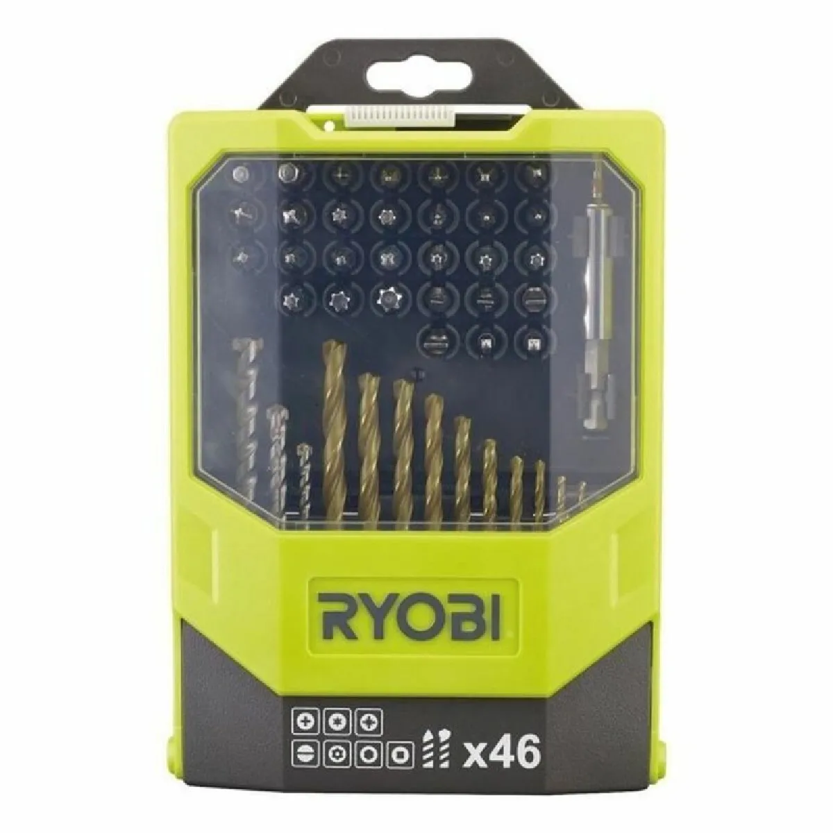 Coffret Accessoires Perçage RYOBI RAK46MIX – 46 Pièces Métal, Béton, Vissage
