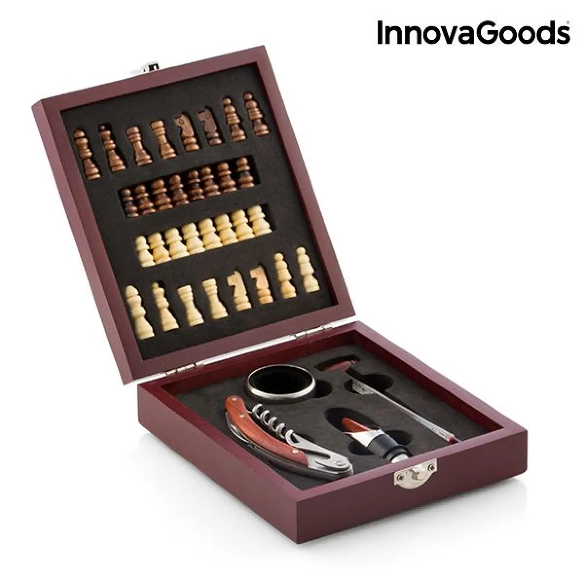 Générique Innovagoods Coffret Vin Et Échecs - 37 Pièces