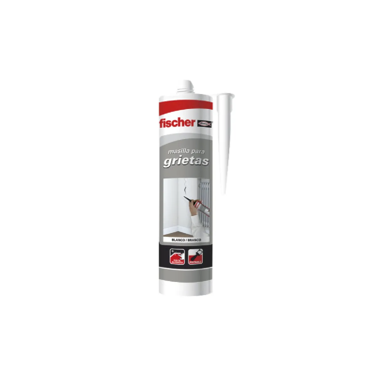 Fischer Mastic de fissures - Blanc - 300ml - Acrylique - Résines modifiées