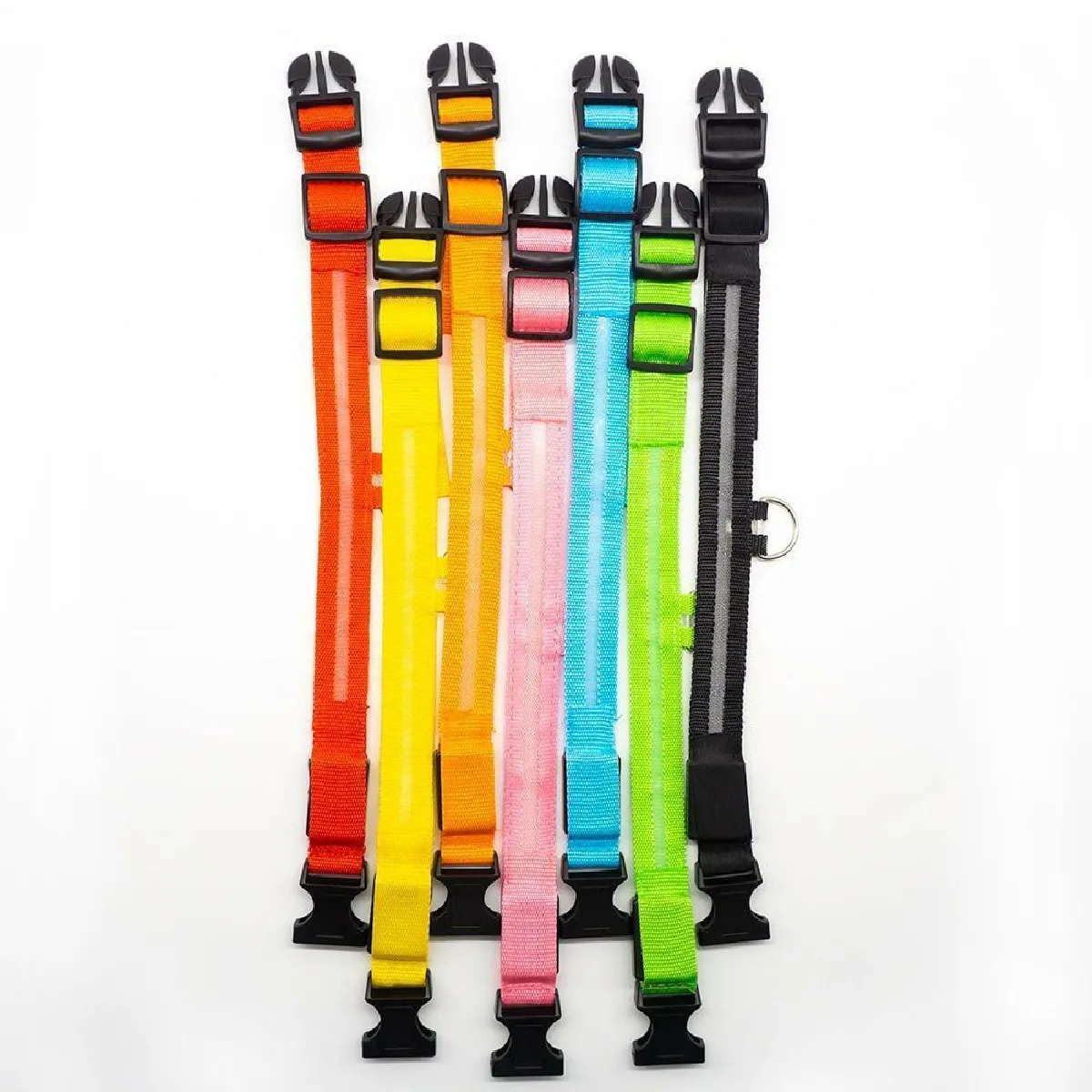 Comparer les prix de Collier de chien de batterie bouton Anti-perte/éviter les accidents de voiture pour animal de compagnie, Jaune, XS NECK 28-40 CM