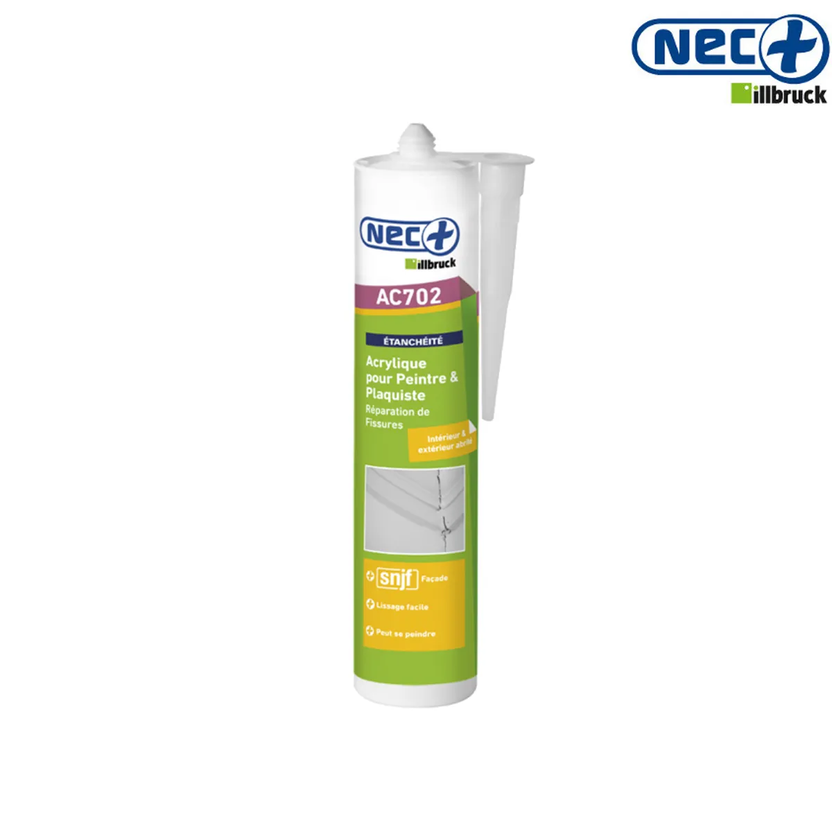 Nec + Blanc Mastic Acrylique En Cartouche