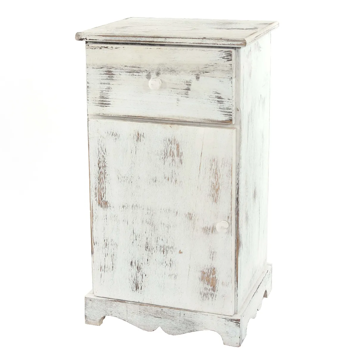 Mendler Blanc Table D'appoint 1 Tiroir