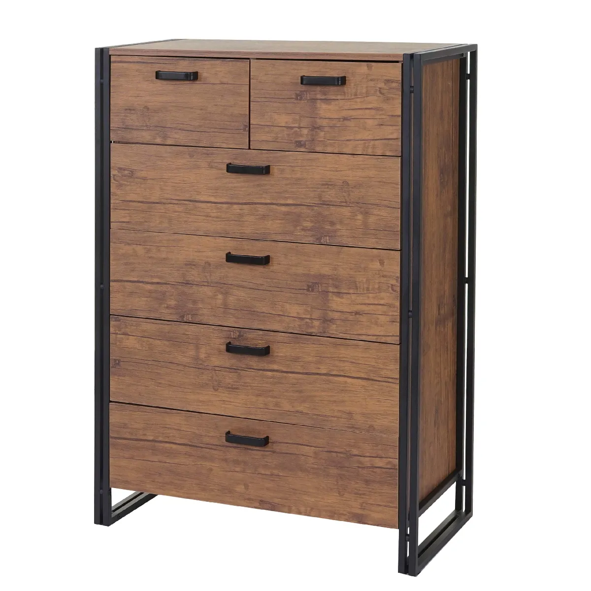 Mendler Commode buffet 6 tiroirs - Bois Mendler Commode buffet 6 tiroirs - Bois
