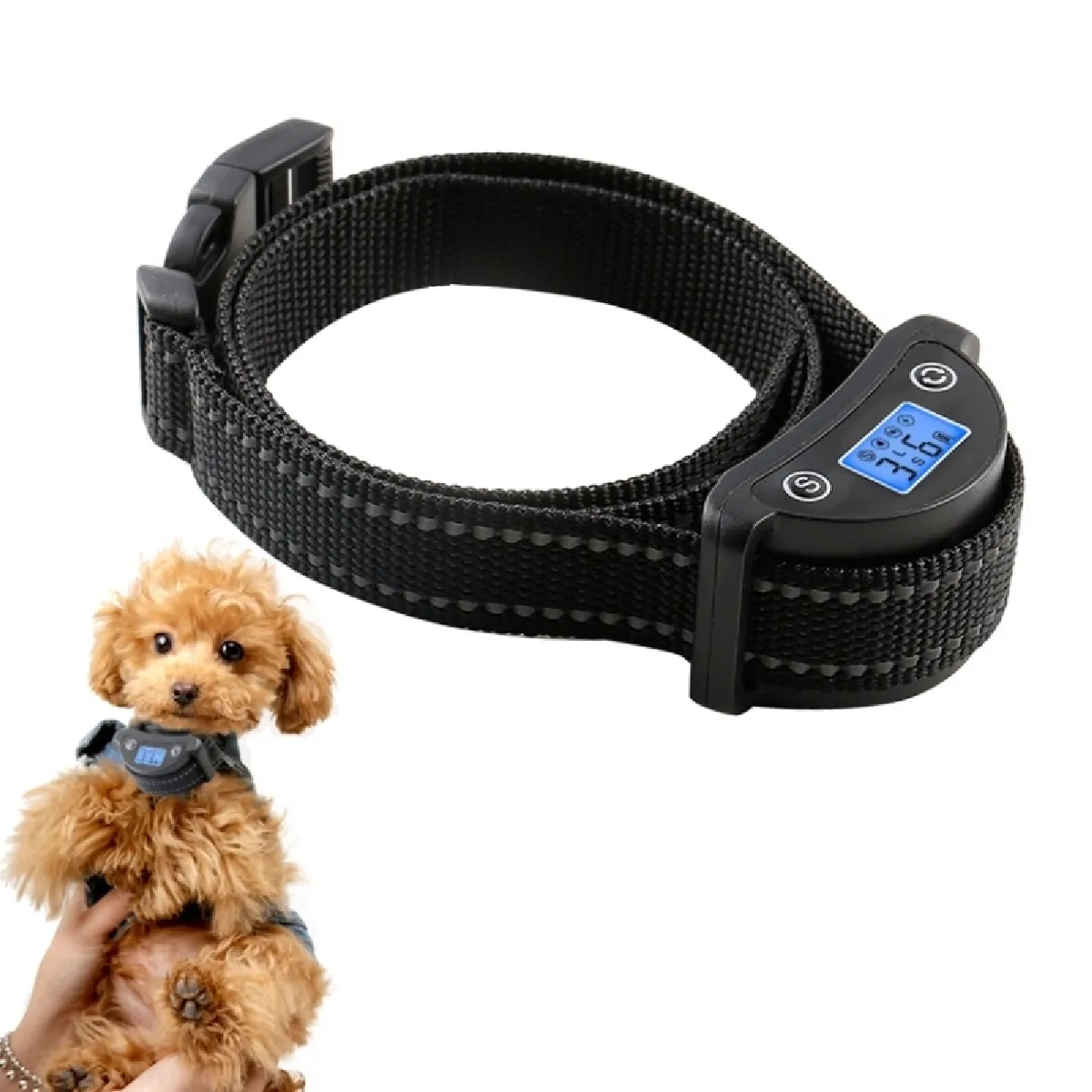 Comparer les prix de Collier anti aboiement chien Vibration de Beep de anti-aboiement d'écran d'affichage à cristaux liquides et facultatif aucun système de contrôle de formation de d'animal familier de choc