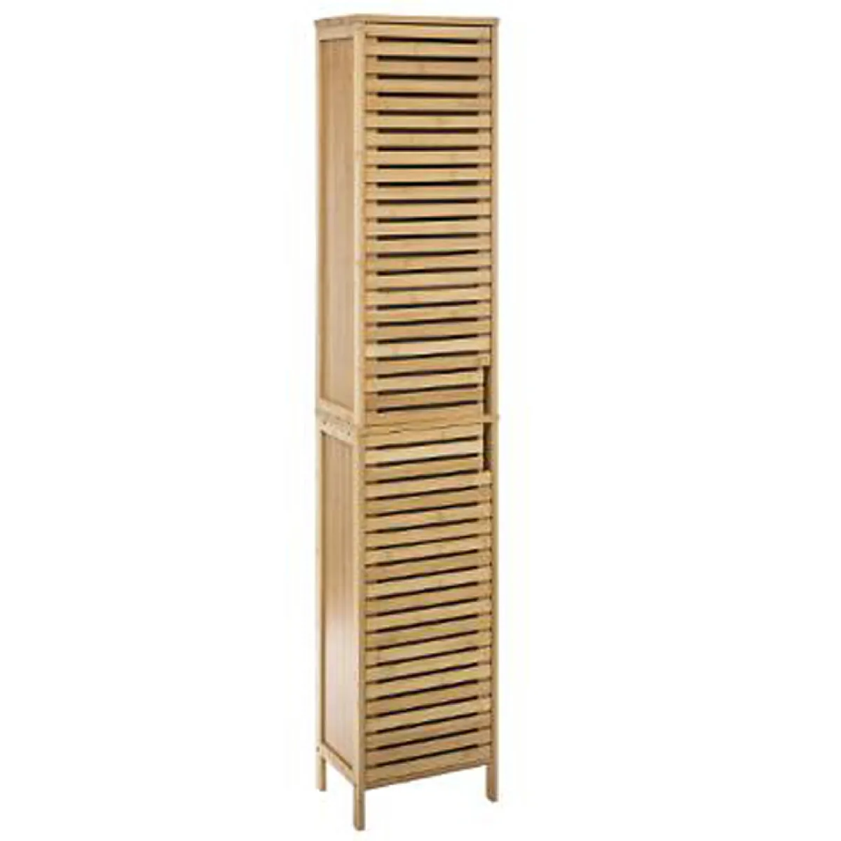 Pegane Colonne de salle de bain bambou - Beige