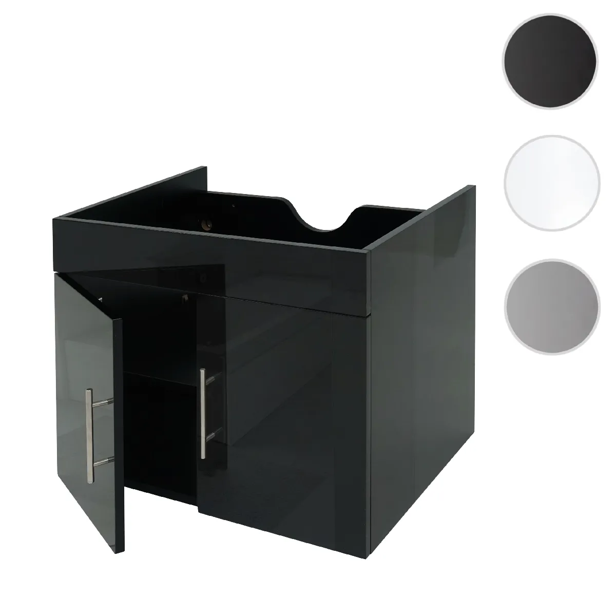 Mendler Colonne de salle de bain - Noir Mendler Colonne de salle de bain - Noir