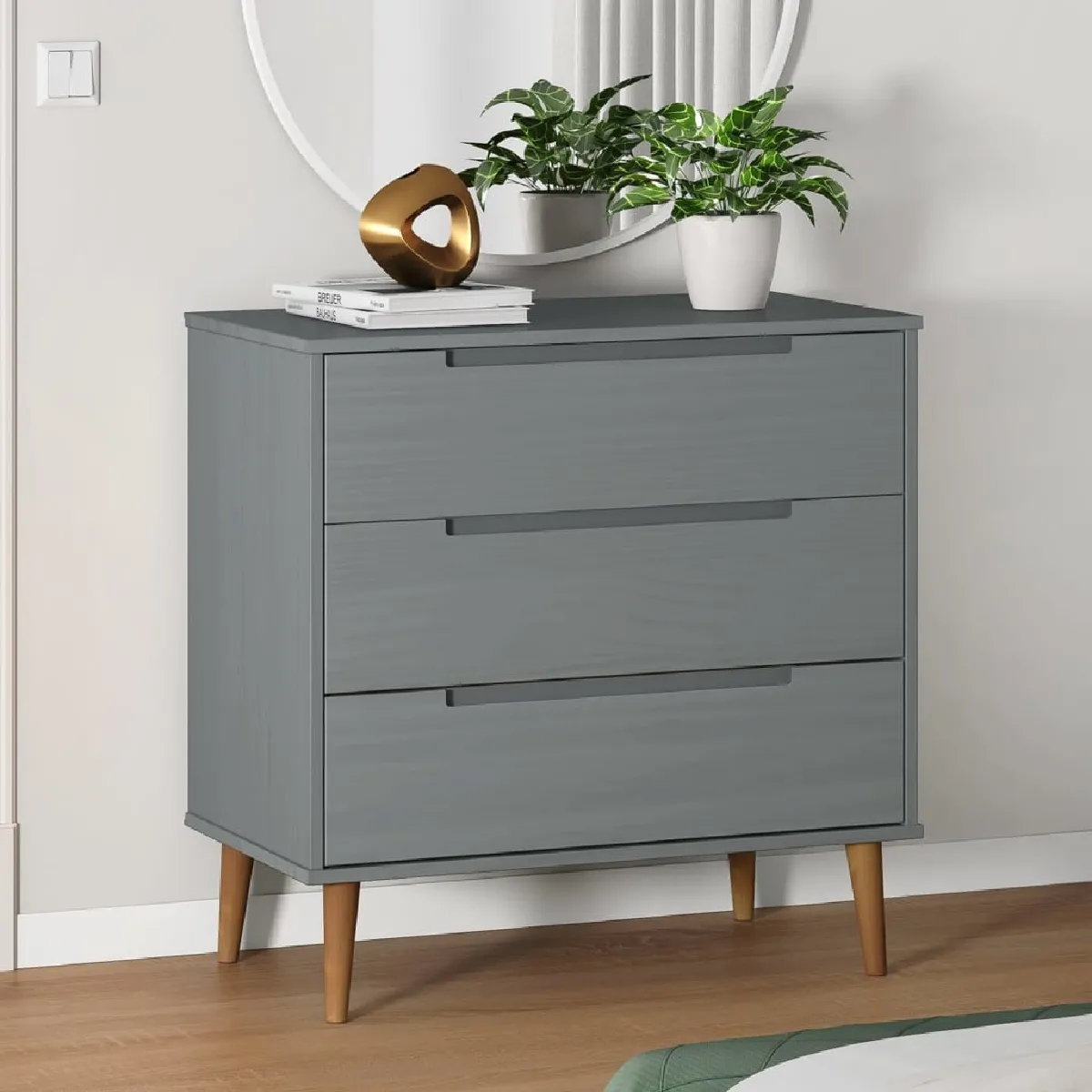 Vidaxl Gris Commode Molde