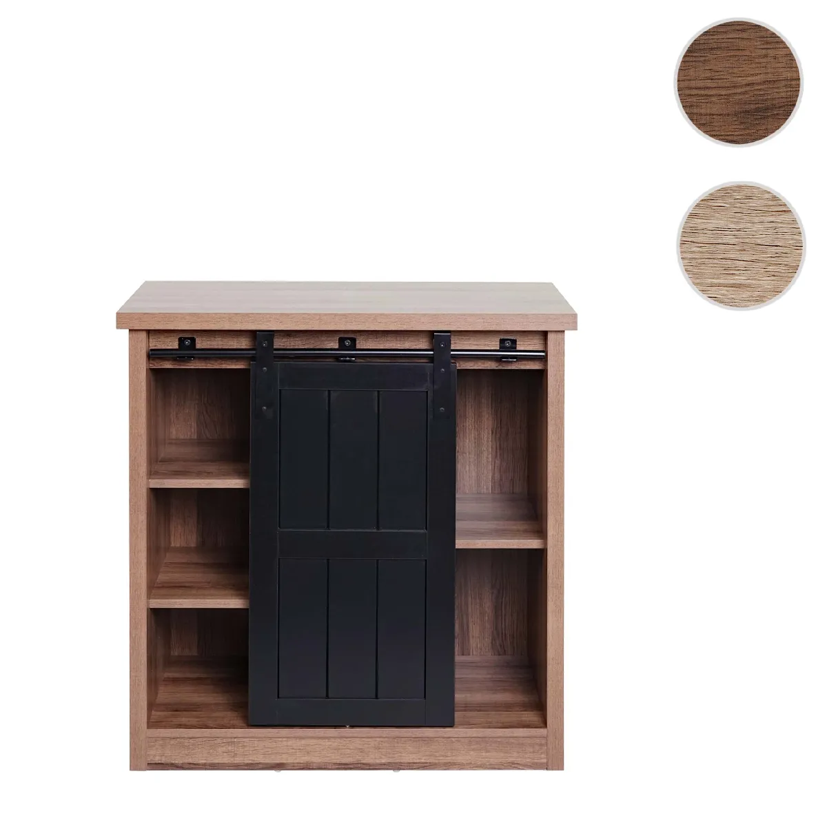 Mendler Commode 5 tiroirs industriel - Marron Mendler Commode 5 tiroirs industriel - Marron
