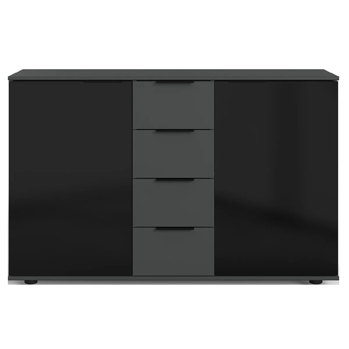 Pegane Commode 4 tiroirs - Graphite
