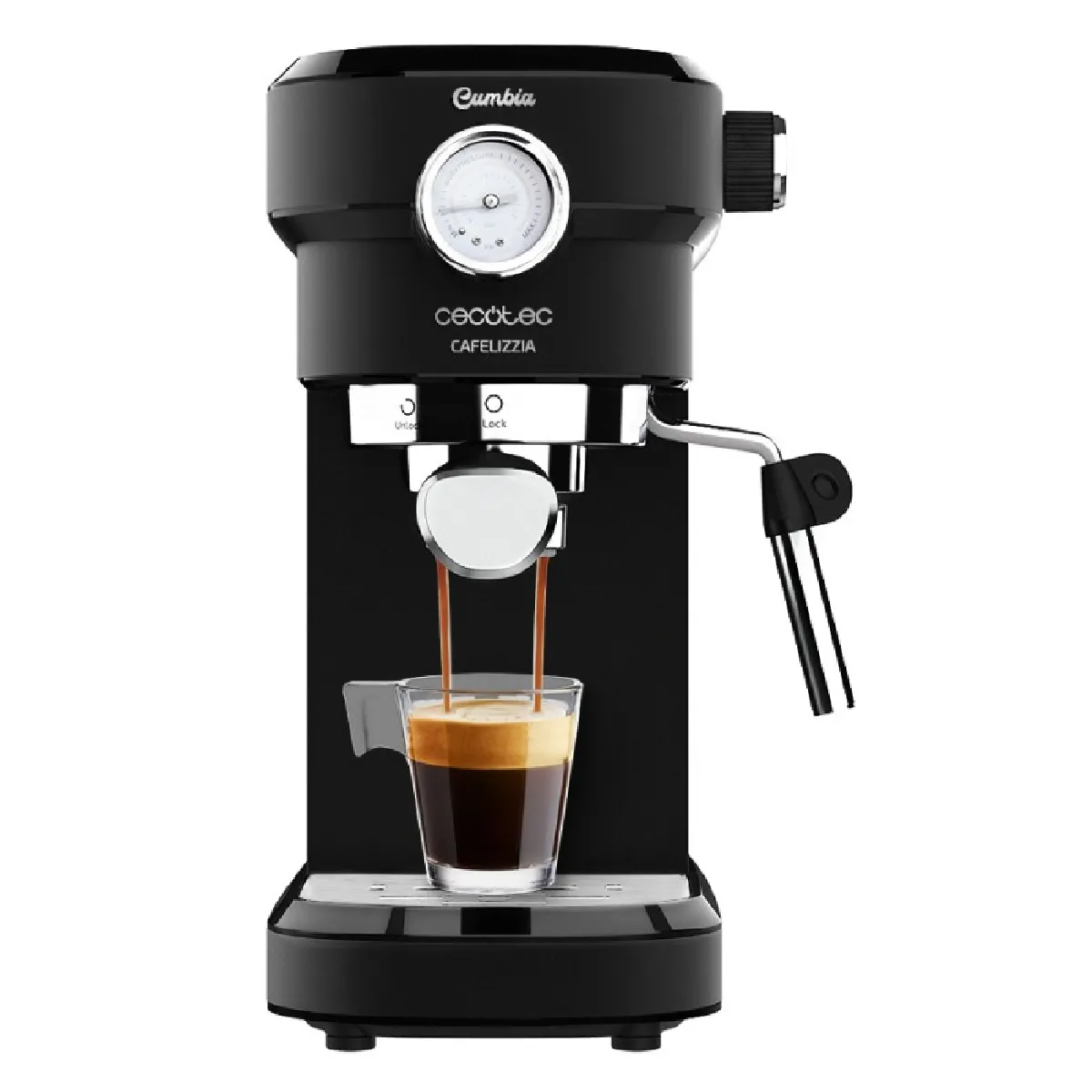 Cecotec Noir Cafelizzia 790 Pro Semi-Automatique Cafetière Électrique À Piston 1,2 L - Neuf - Image 3