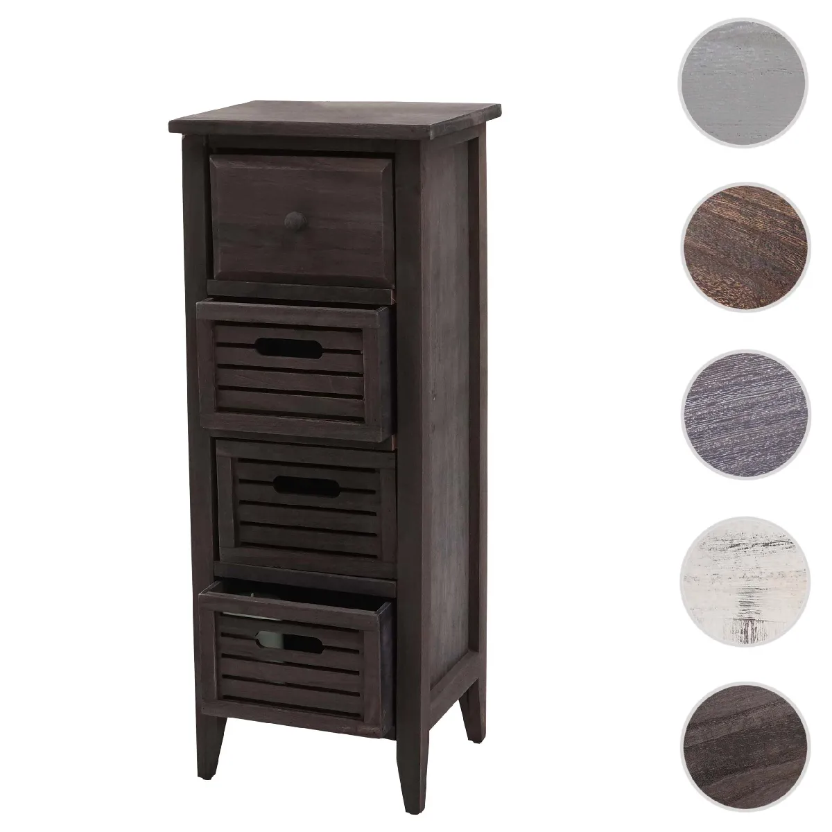 Mendler Commode enfant 4 tiroirs - Gris