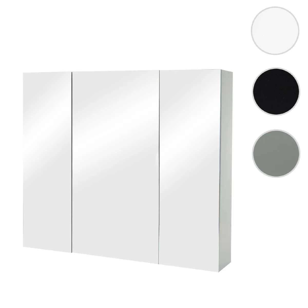 Mendler Colonne de salle de bain avec miroir - Gris Mendler Colonne de salle de bain avec miroir - Gris