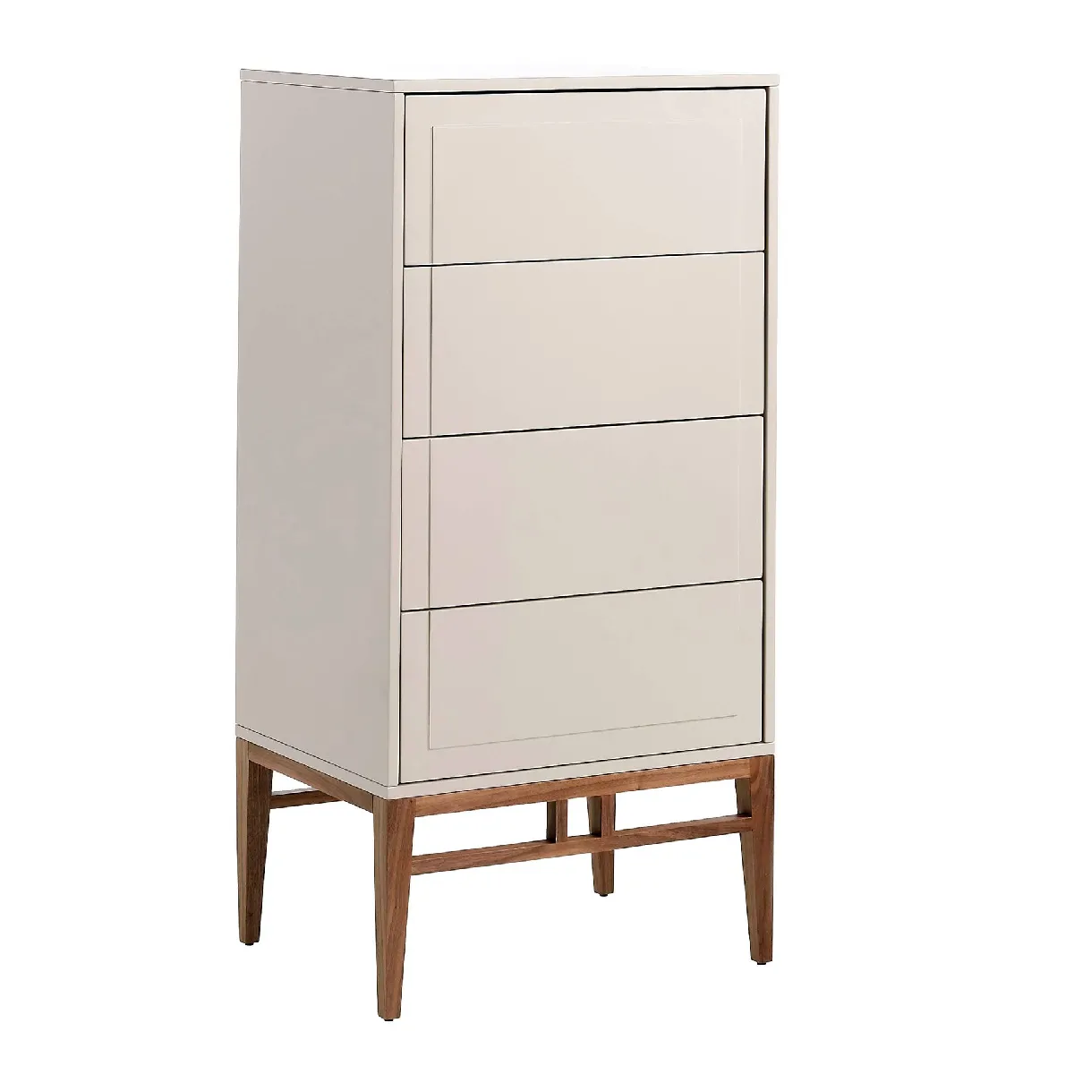 Chiffonnier en bois gris et noyer