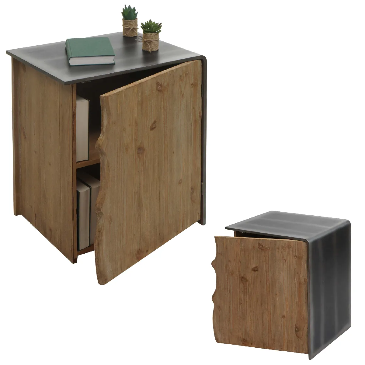 Mendler Marron Commode Industrielle En Bois