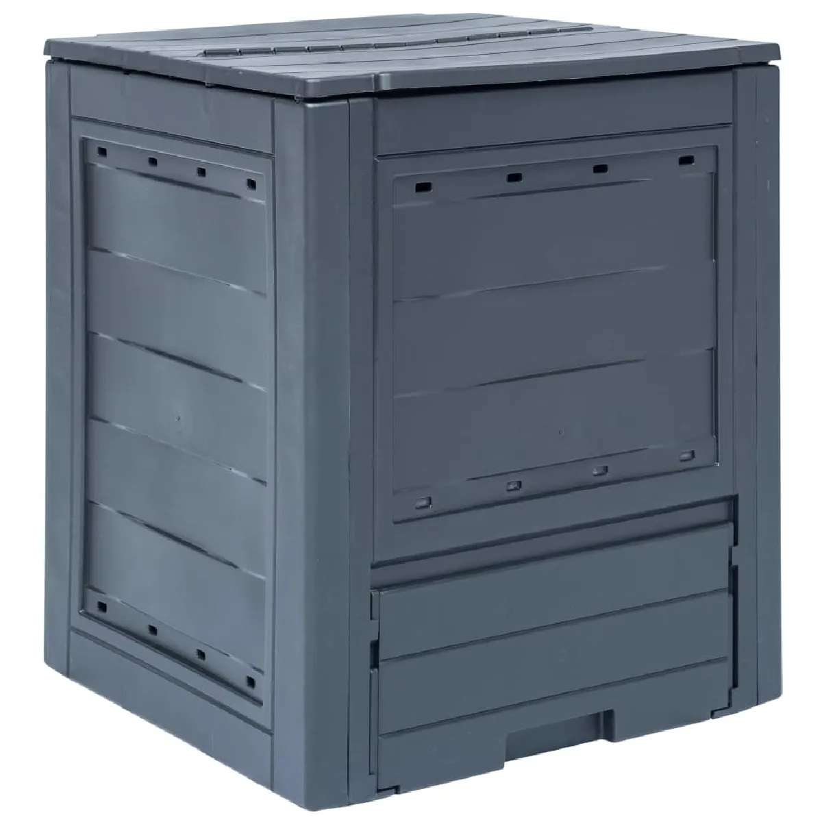 Vidaxl Bac à compost de jardin Gris 60x60x73 cm 260 L