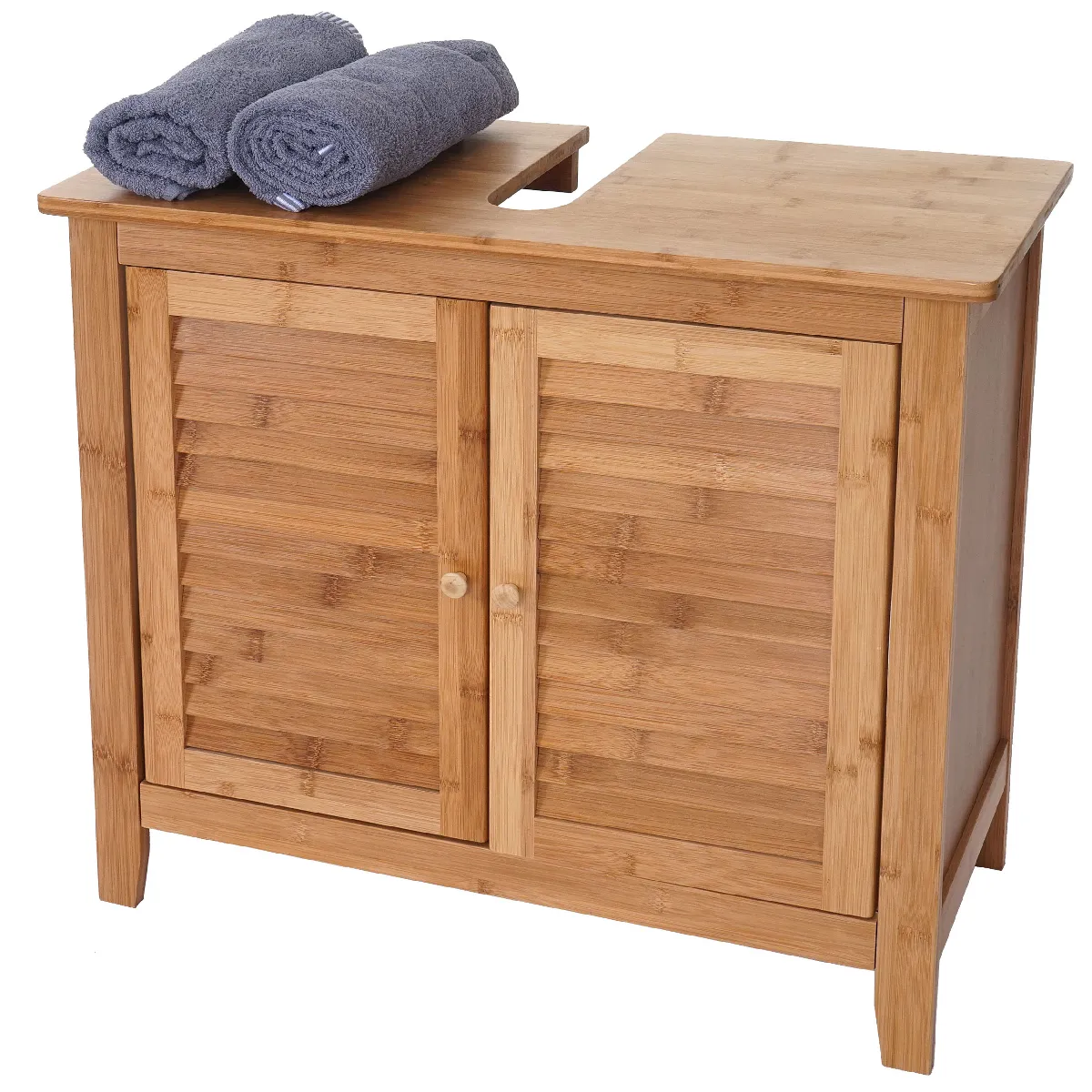 Mendler Meuble sous-lavabo salle de bain - Bambou