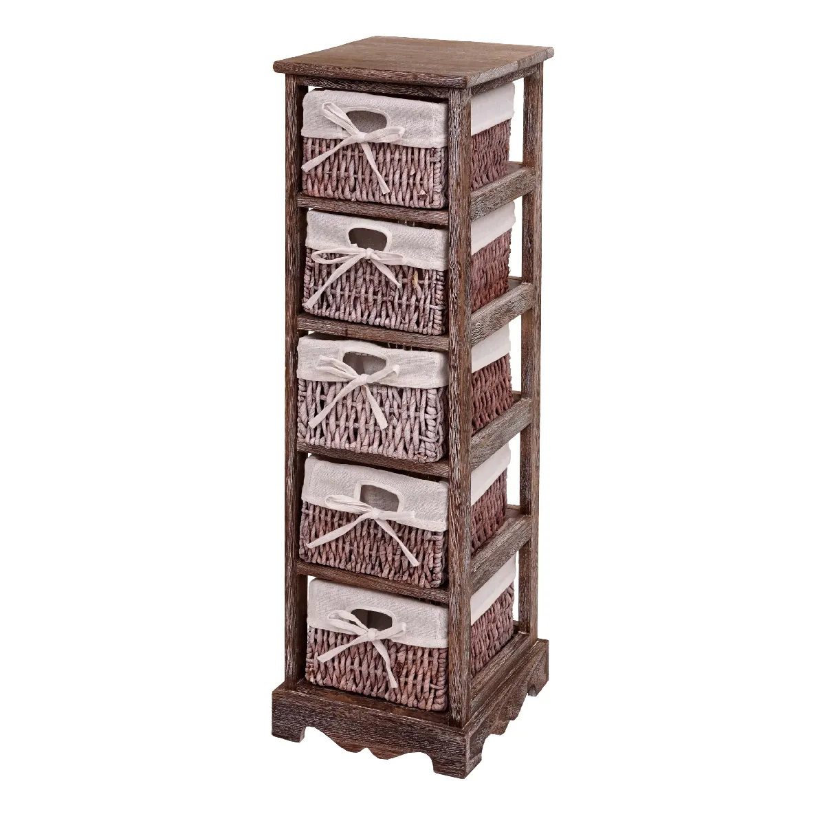 Mendler Commode 5 paniers - Marron Mendler Commode 5 paniers - Marron