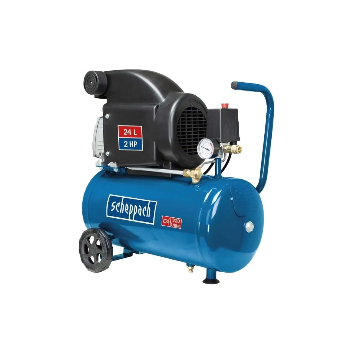 Compresseur d'air horizontal Scheppach HC26 8 bars Livré avec 280 ml d’huile - vue 2