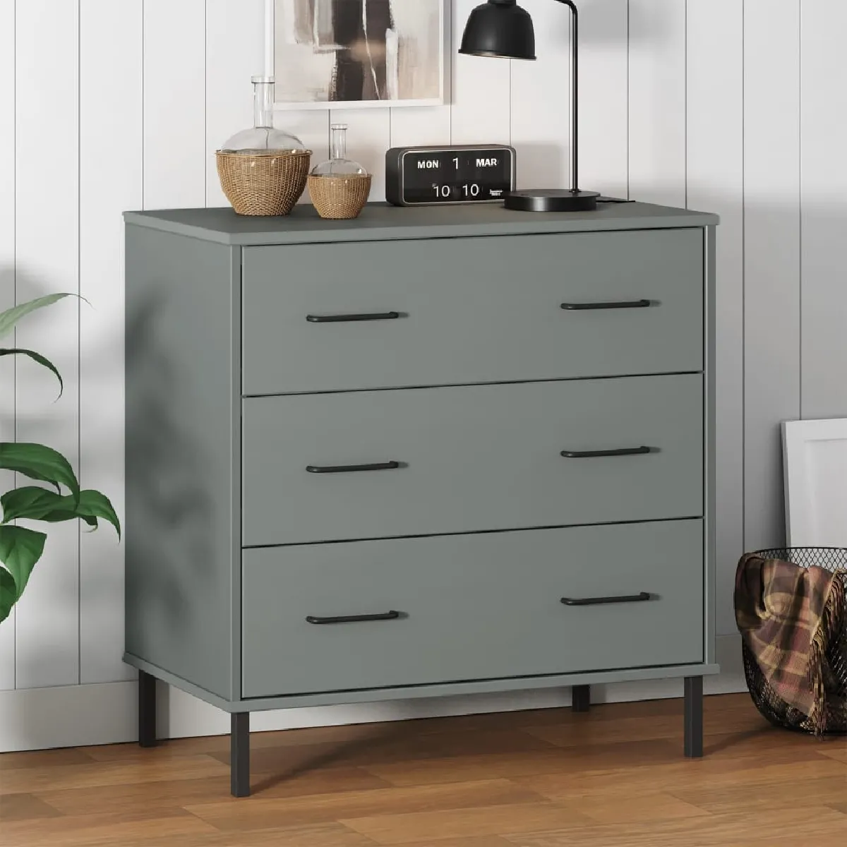 vidaXL OSLO - Gris/Bleu Grisé