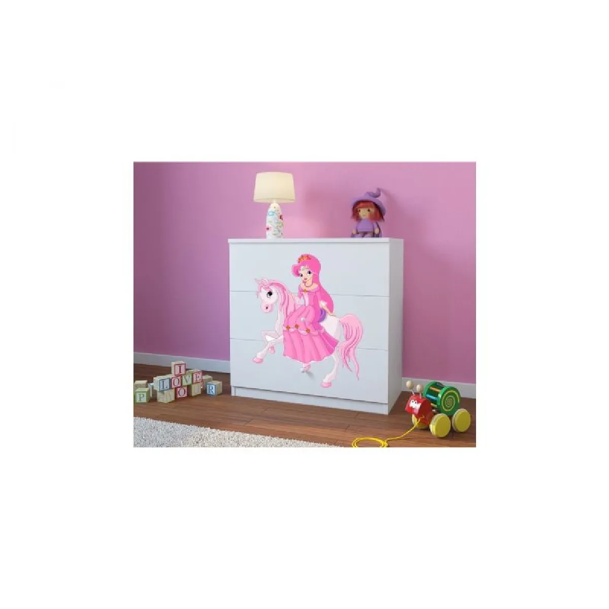 Commode enfant Babydreams princesse - Blanc