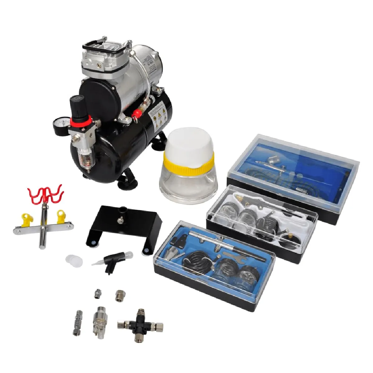 vidaXL Kit Compresseur Aérographe 3 pist - vue 2