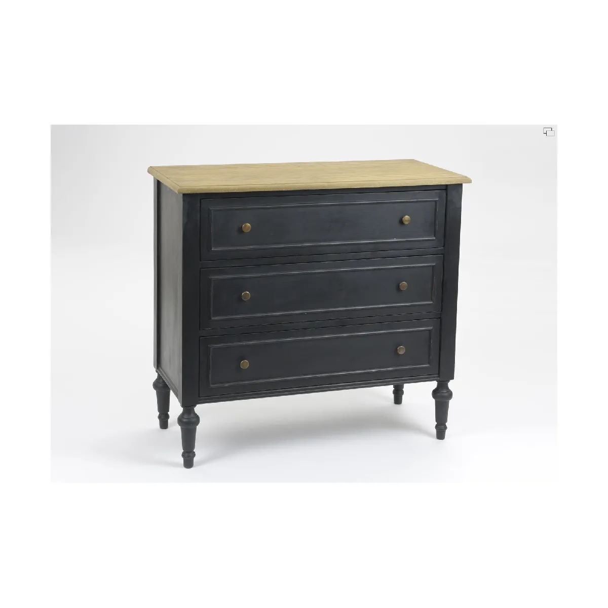 Amadeus Commode 3 tiroirs - Noir Amadeus Commode 3 tiroirs - Noir