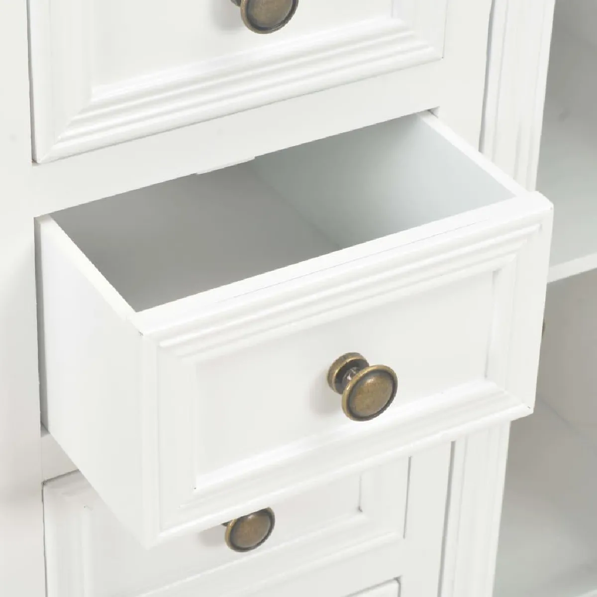 Buffet bahut armoire console meuble de rangement blanc 70 cm bois de pin massif 4402057