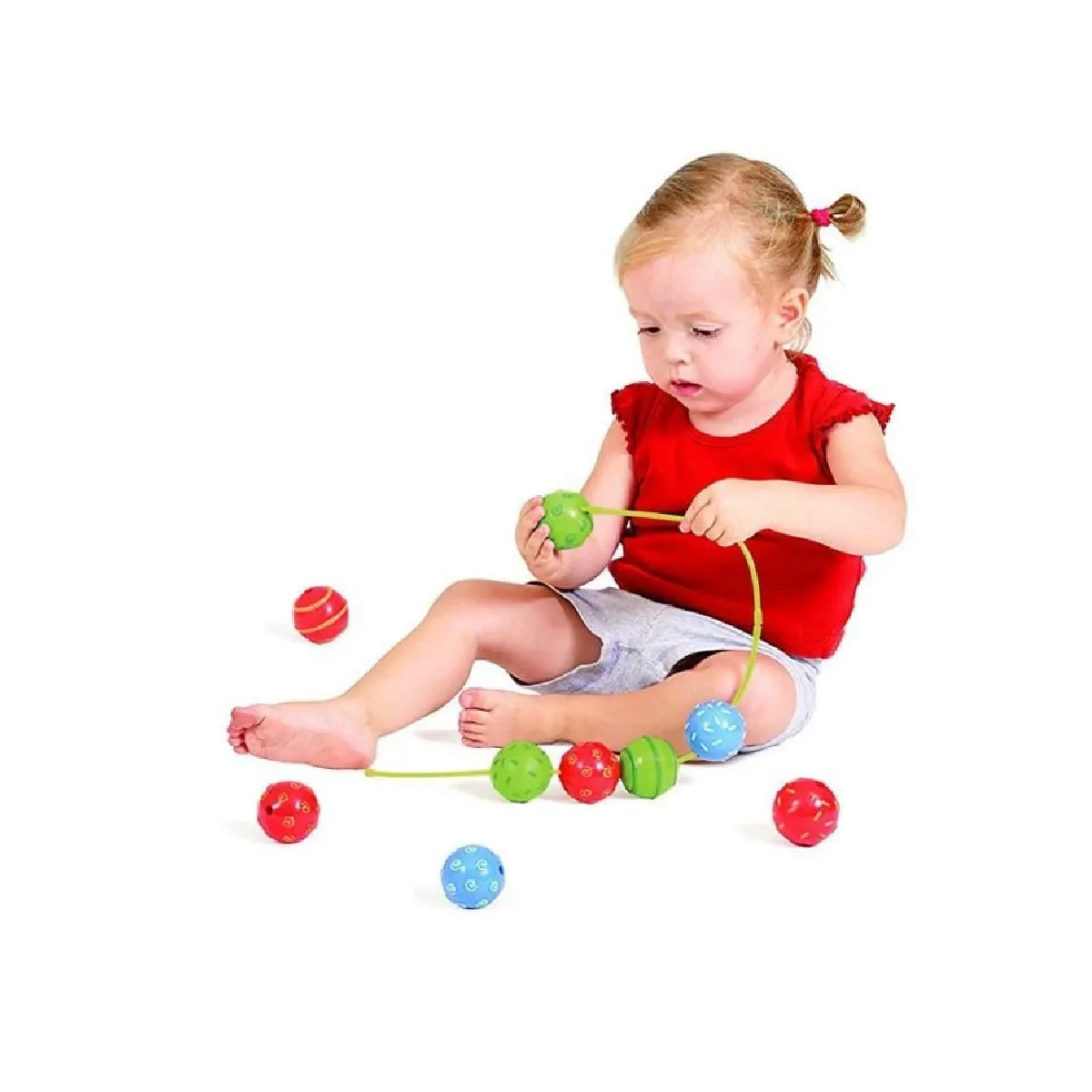 Bsm Balles À Enfiler En Bois - Multicolore