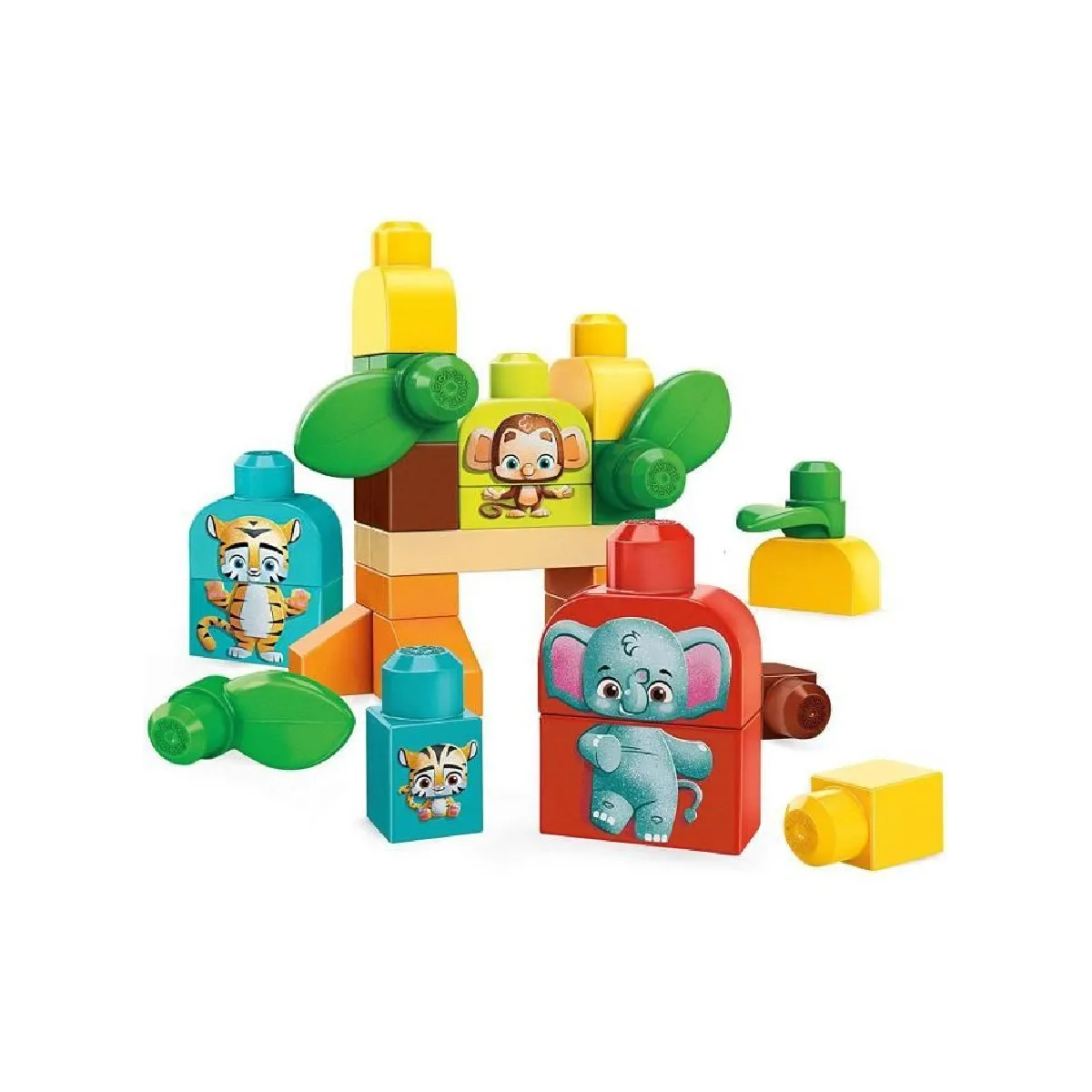Mega Brands Noir Mega Bloks Les Eco Amis Safari Blocs Bois