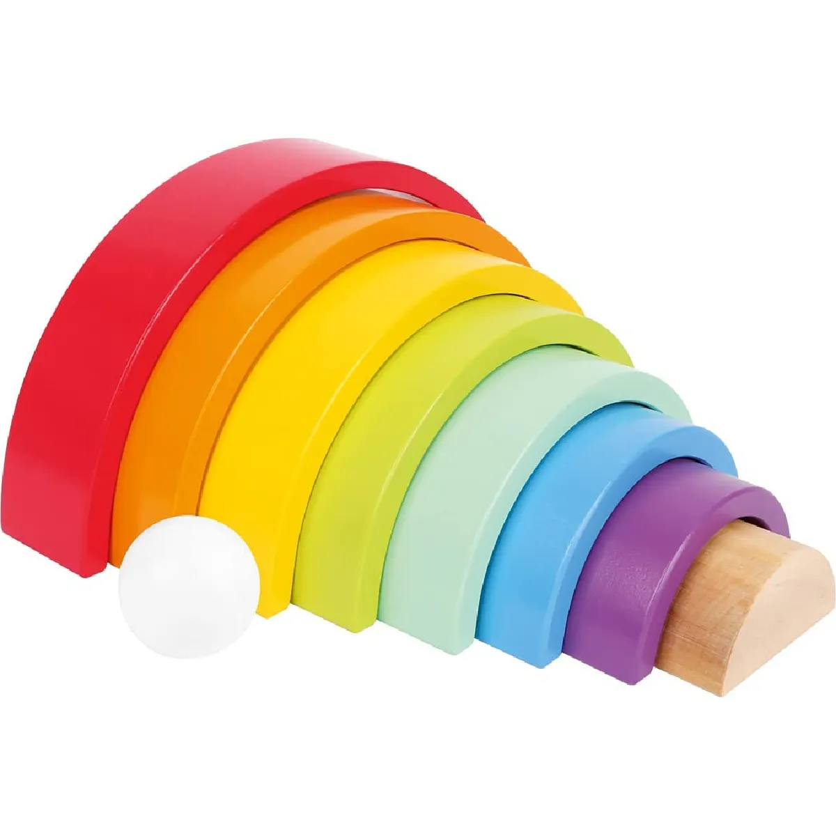 Small Foot Blanc Blocs De Construction Arc-En-Ciel