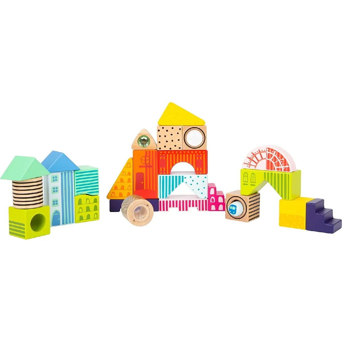 Small Foot Blocs De Construction Monde Fantastique - Multicolore