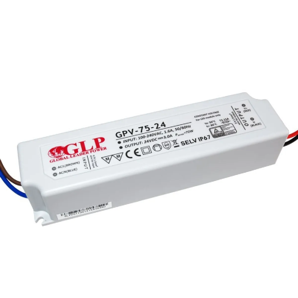 Générique Alimentation Led 24V 75W Étanche Ip67