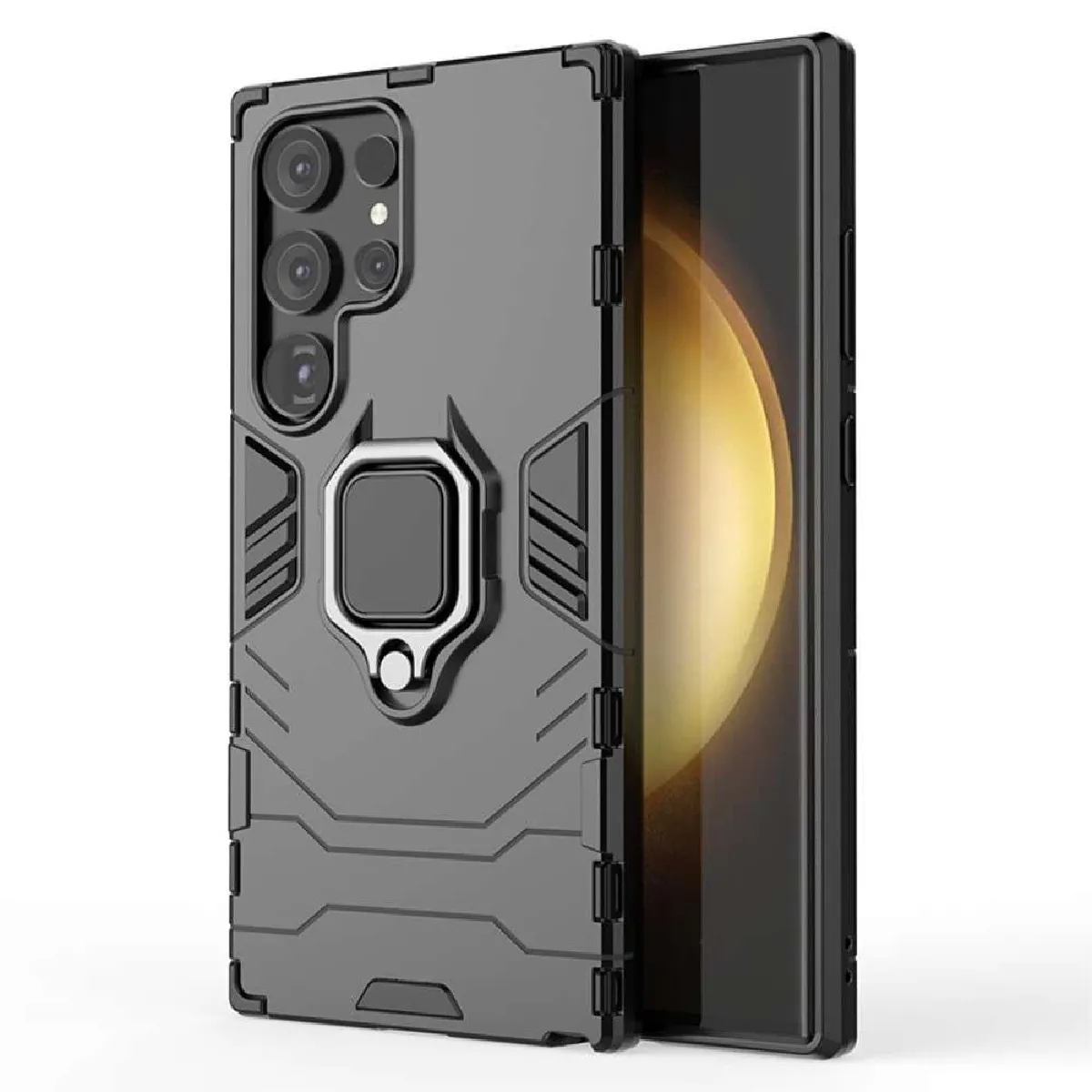 Htdmobiles Noir Coque Rigide Anti-Choc Samsung Galaxy S24 Ultra 5G