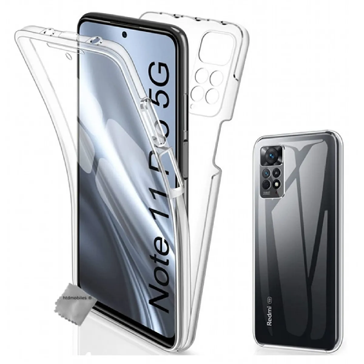 Htdmobiles Coque Intégrale 360 Xiaomi Redmi Note 11 Pro 4G / 5G - Transparent