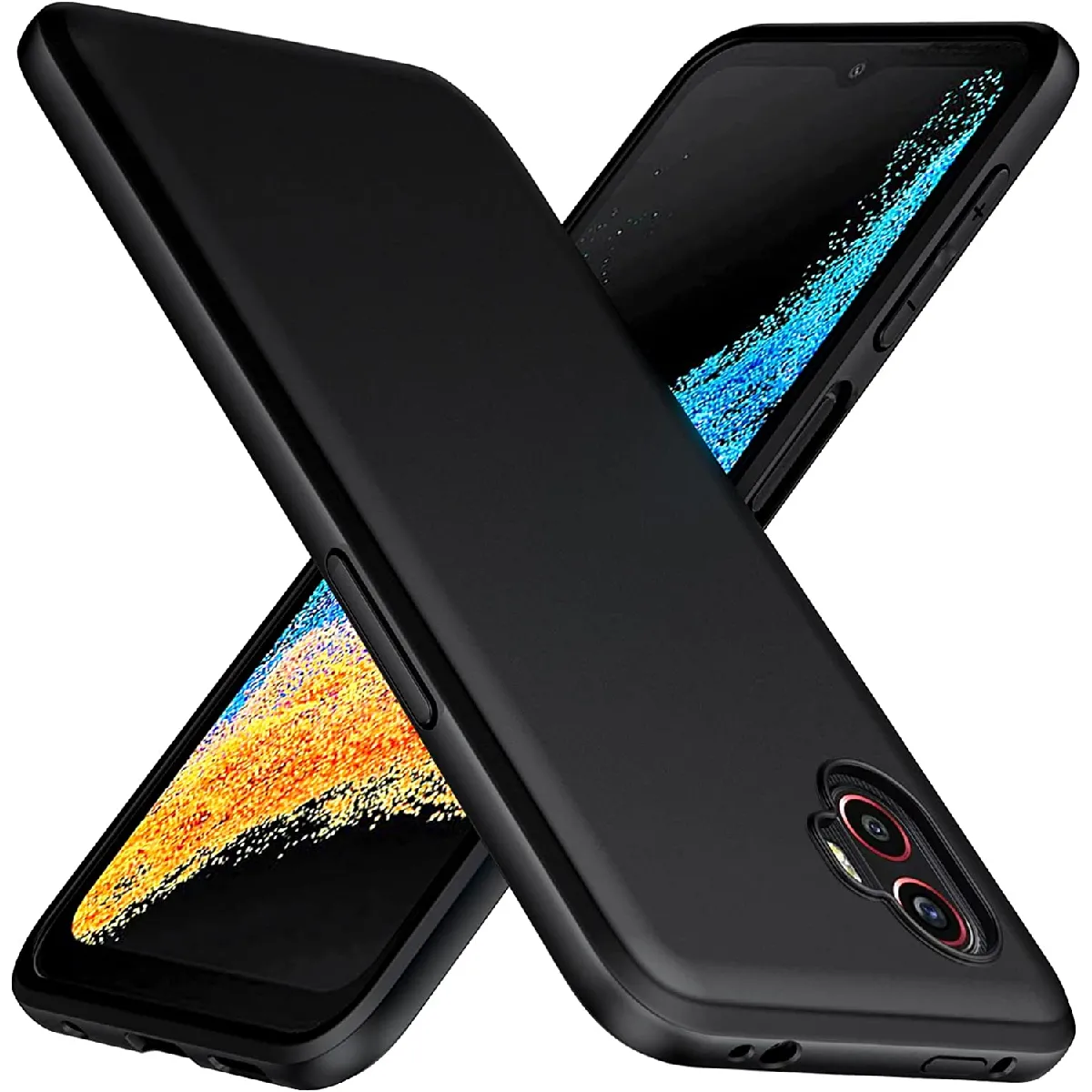 Xeptio Noir Coque Silicone Samsung Galaxy Xcover 6 Pro